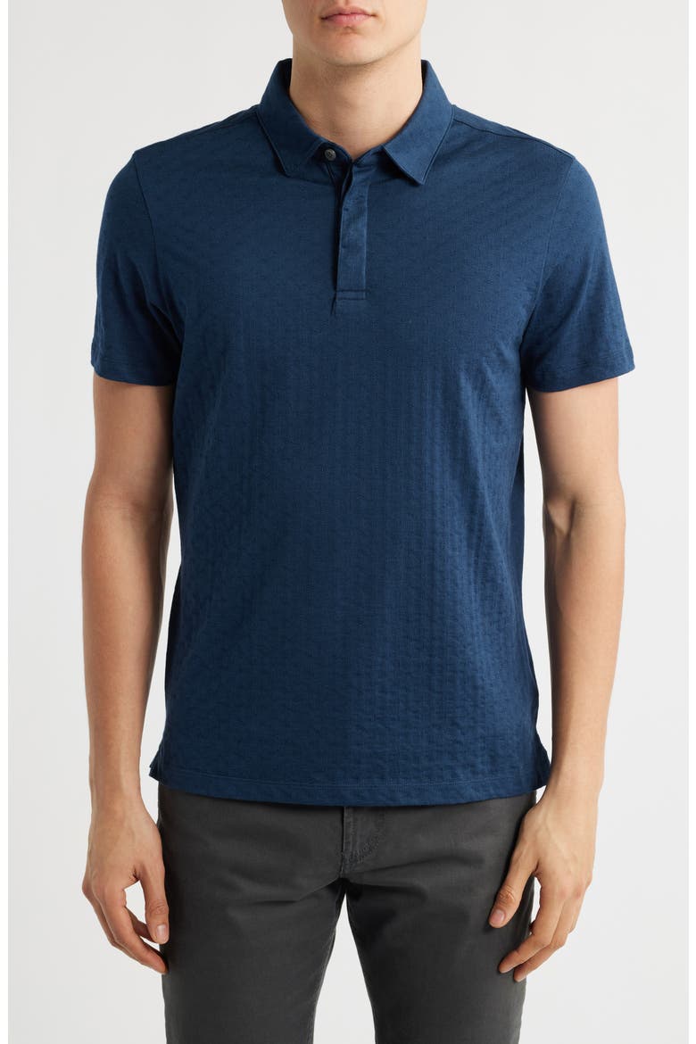 Mirage Geo Jacquard Polo, Main, color, NAVY