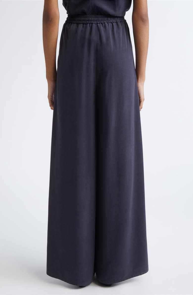 Max Mara Genero High Waist Wide Leg Silk Pants, Alternate, color, Ultramarine