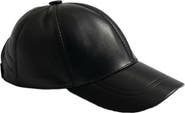 Saint + Sofia Avalon Leather Baseball Cap