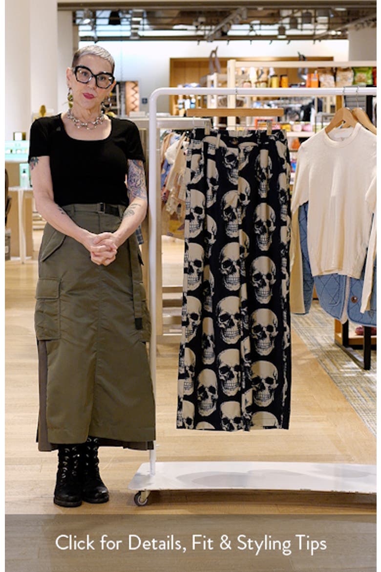 Never Taking These Off Skull Print Wide Leg Trousers video