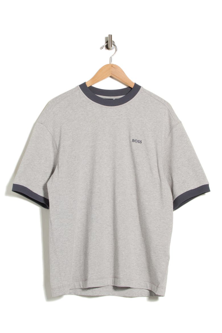 Edge Cotton Ringer T-Shirt, Main, color, GREY