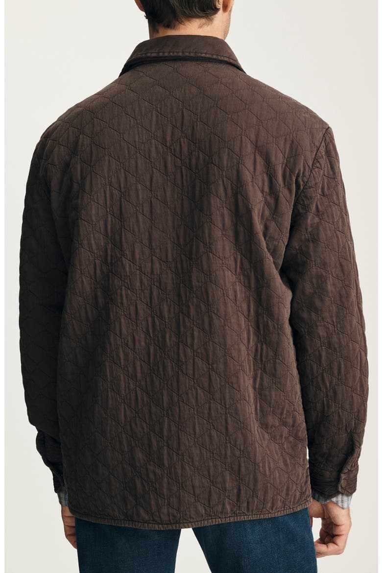 Quilted Overshirt, Alternate, color, BROWN