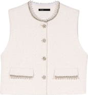 maje Beaded tweed jacket