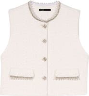 maje Beaded tweed jacket
