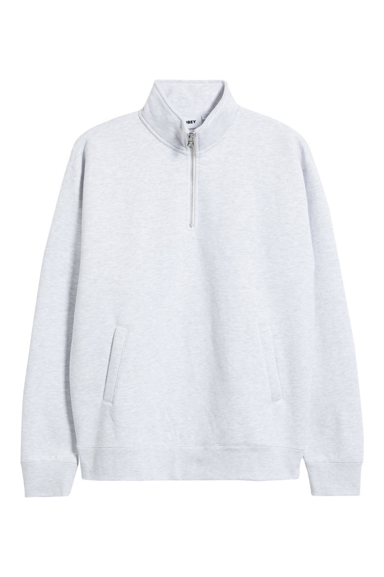 Established Works Quarter-Zip Fleece Pullover, Alternate, color, ASH GREY