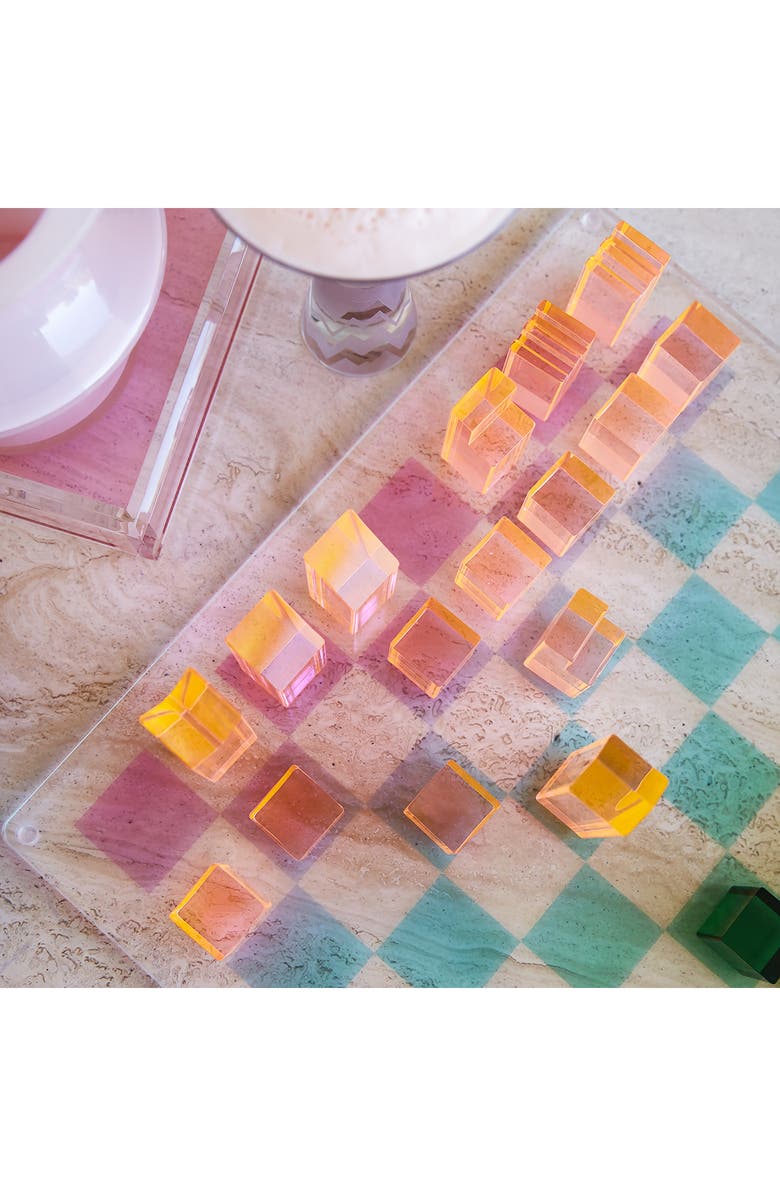 Sunnylife Lucite<sup>®</sup> 2-In-1 Chess & Checkers Set, Alternate, color, 