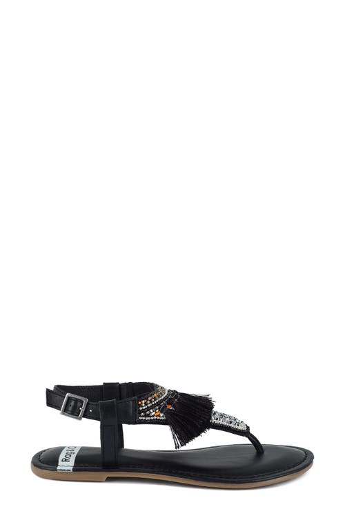 Shop Rag & Co Risha Tassel Sandal In Black