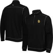 Tommy Bahama Men's Tommy Bahama Black San Diego Padres Tobago Bay Tri-Blend Quarter-Zip Sweatshirt