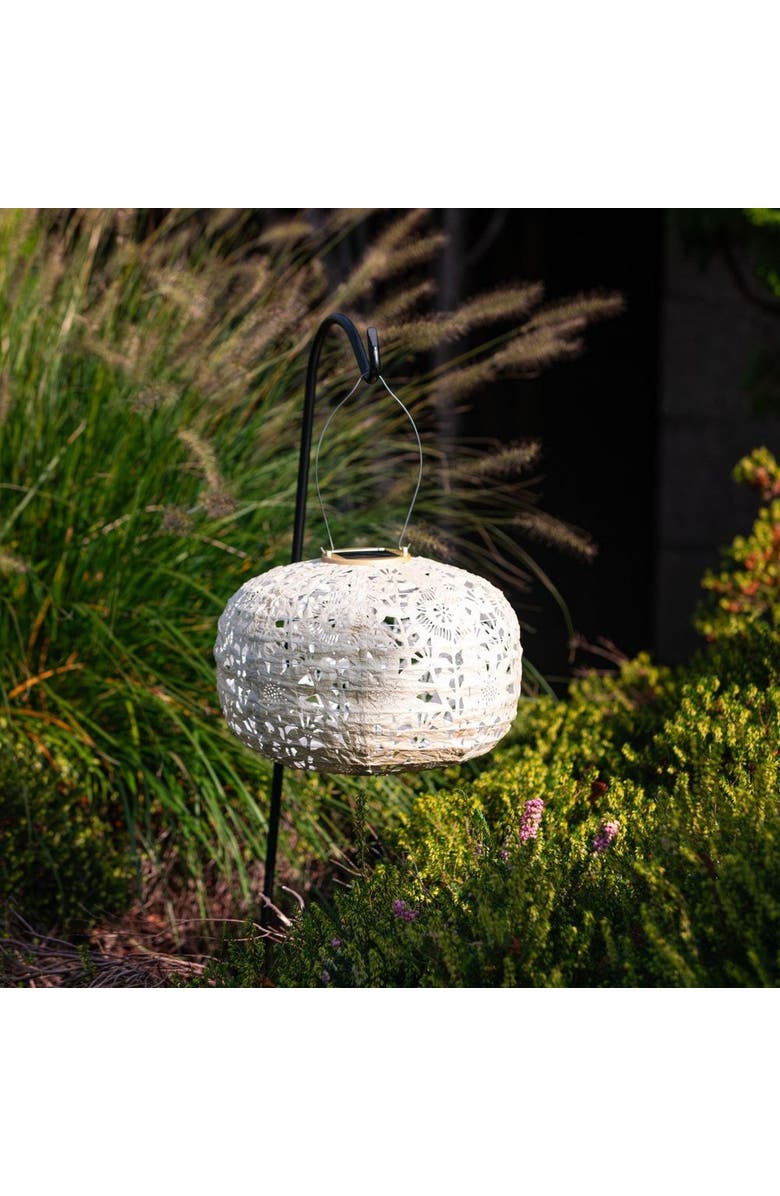 Allsop Home & Garden Soji Stella - Square - Solar Lantern, Alternate, color, Pearl