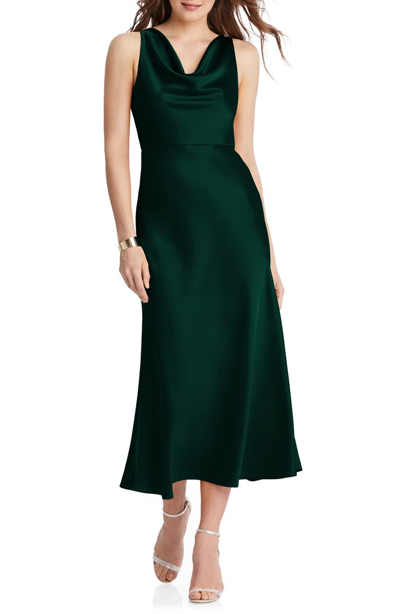 LOVELY Esme Charmeuse Midi Dress, Main, color, 