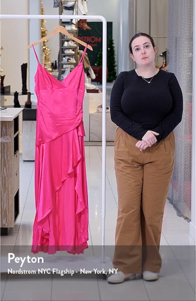 Sorella Ruffle Cocktail Midi Dress, sales video thumbnail