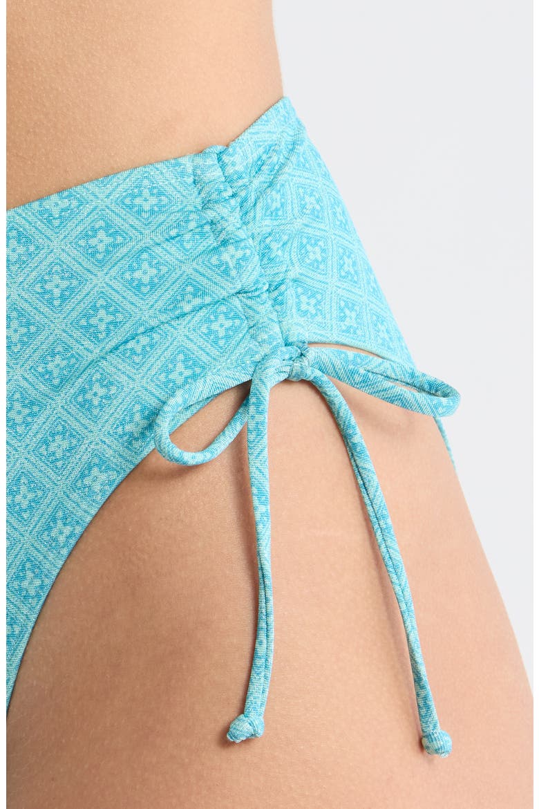 Moon Geo High Waist Bikini Bottoms, Alternate, color, BLUE