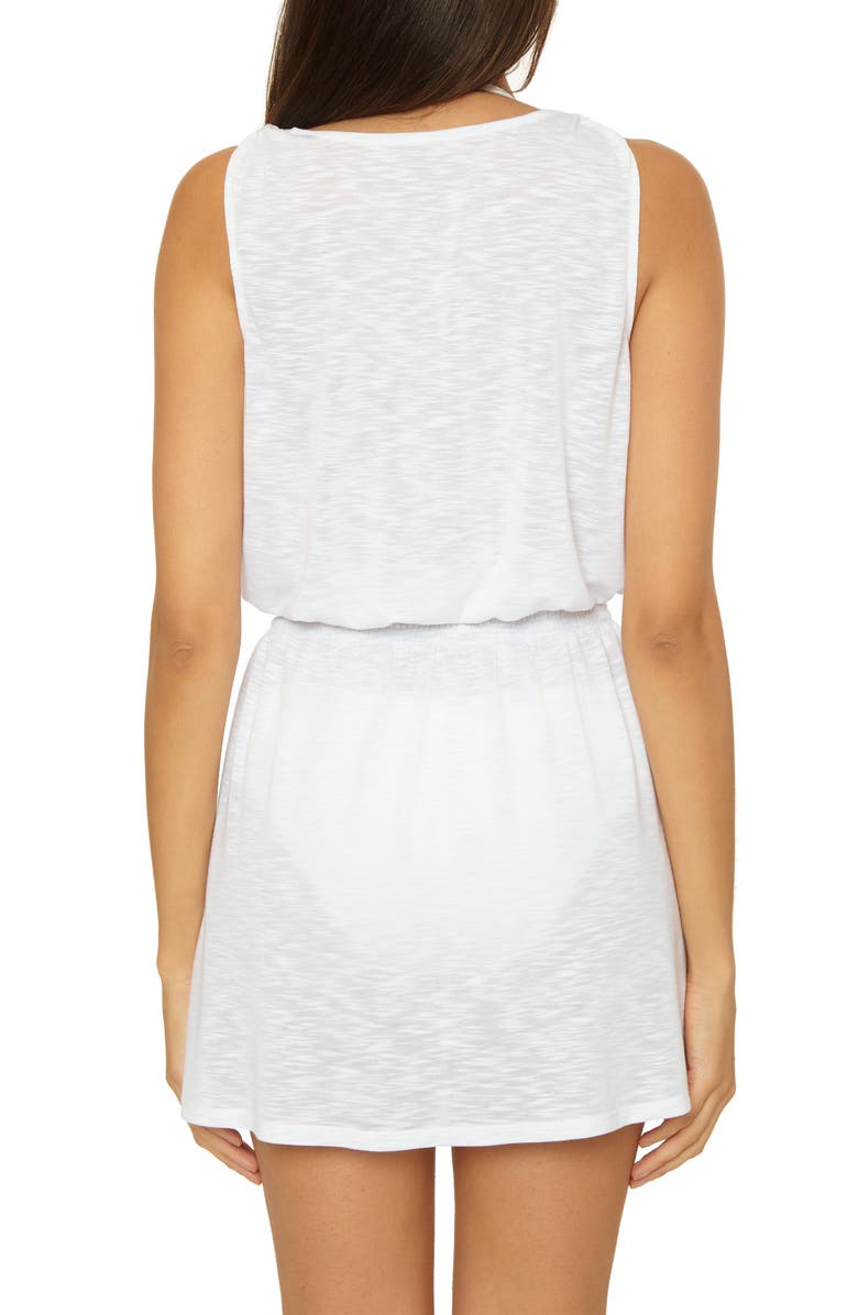 Becca Breezy Basics Cover-Up Mini Sundress, Alternate, color, White
