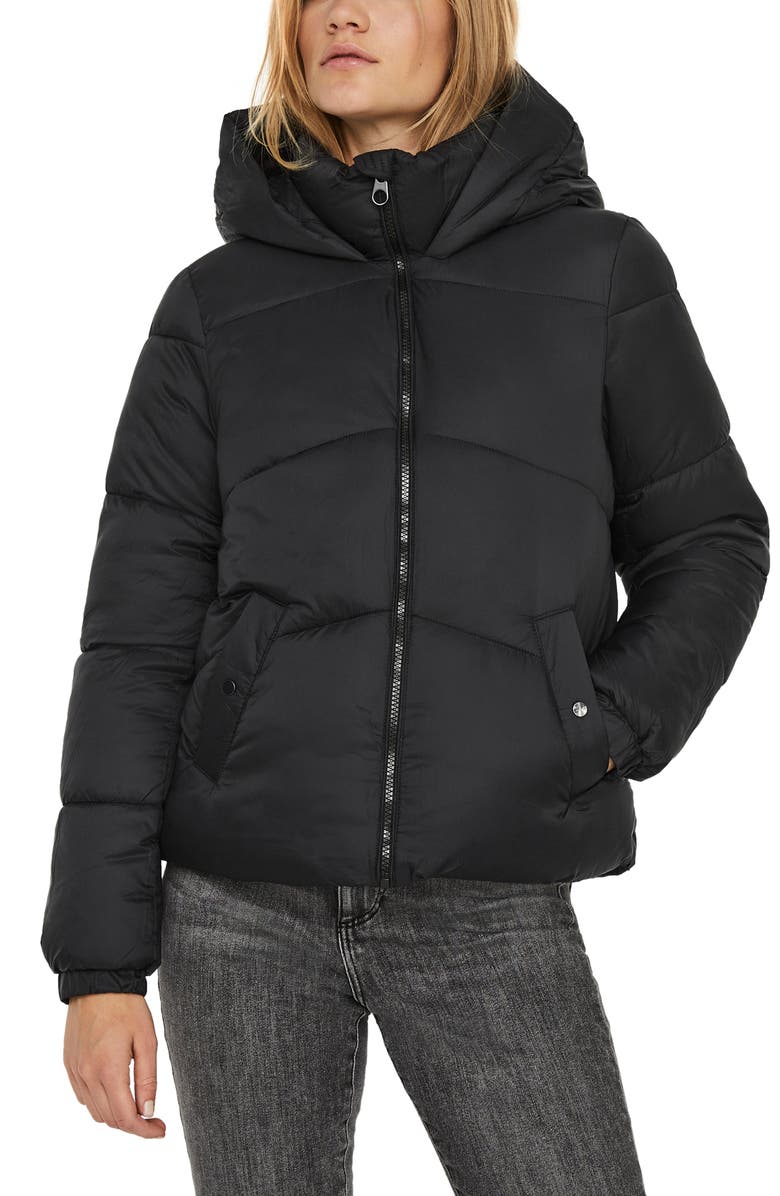 VERO MODA Upsala Hooded Puffer Jacket, Main, color, 