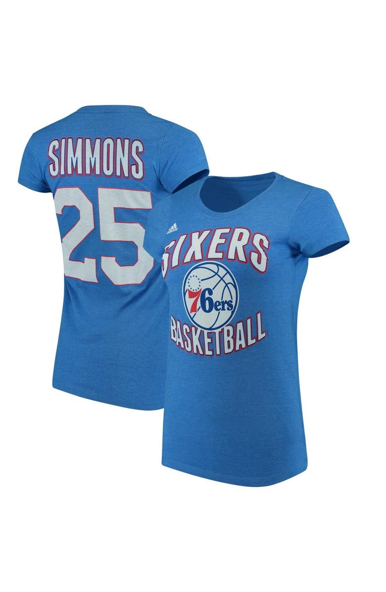 adidas Women's adidas Ben Simmons Royal Philadelphia 76ers Name & Number T-Shirt, Main, color,