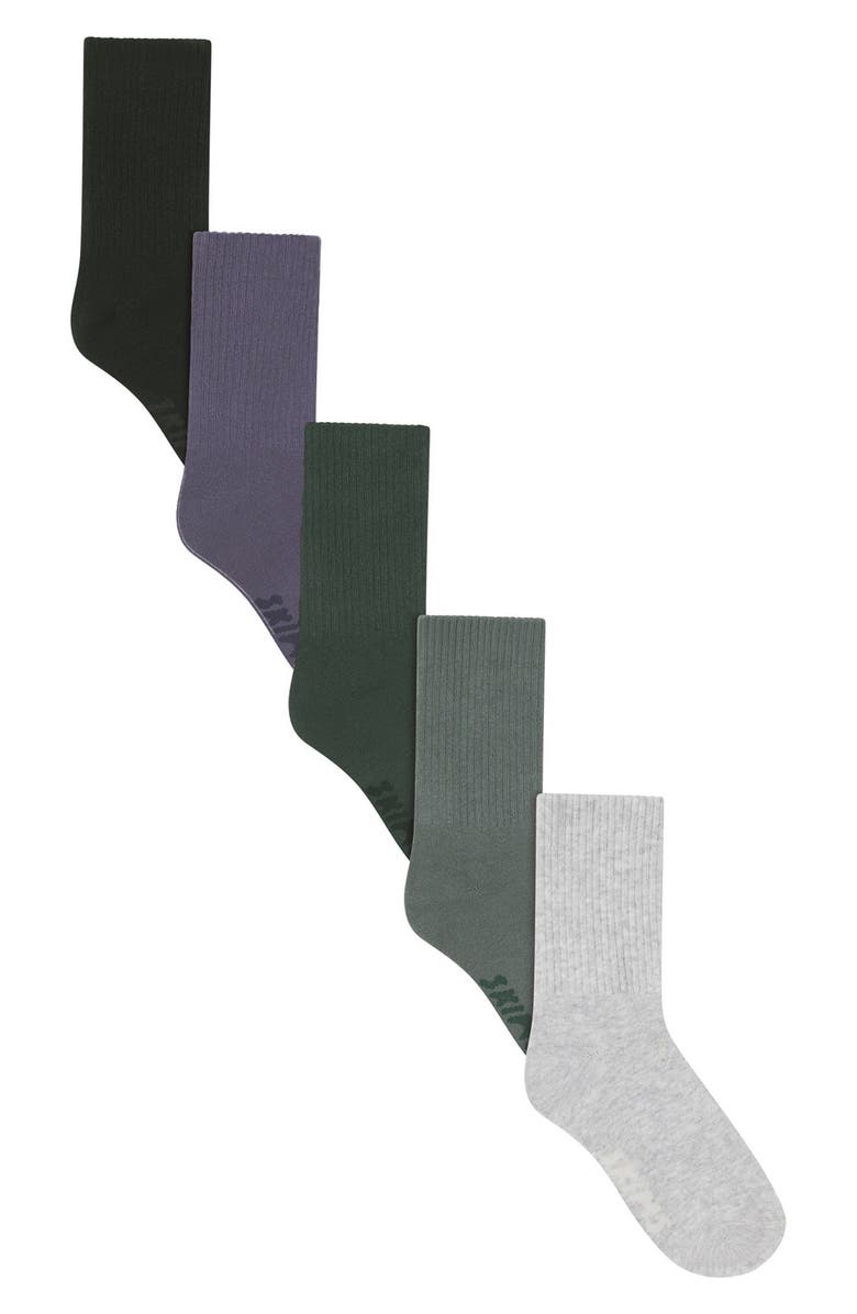 SKIMS 5-Pack Cotton Blend Sport Socks, Main, color, 