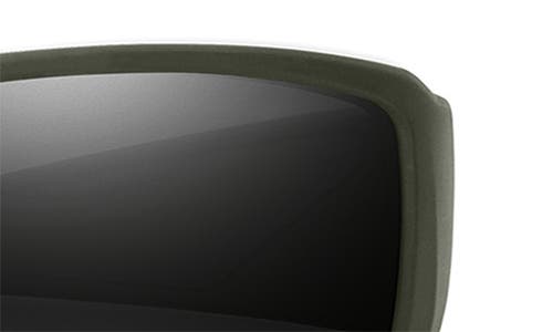 Smith Guides 62mm Chromapop™ Polarized Oversize Wraparound Sunglasses In Matte Moss/chromapop Black