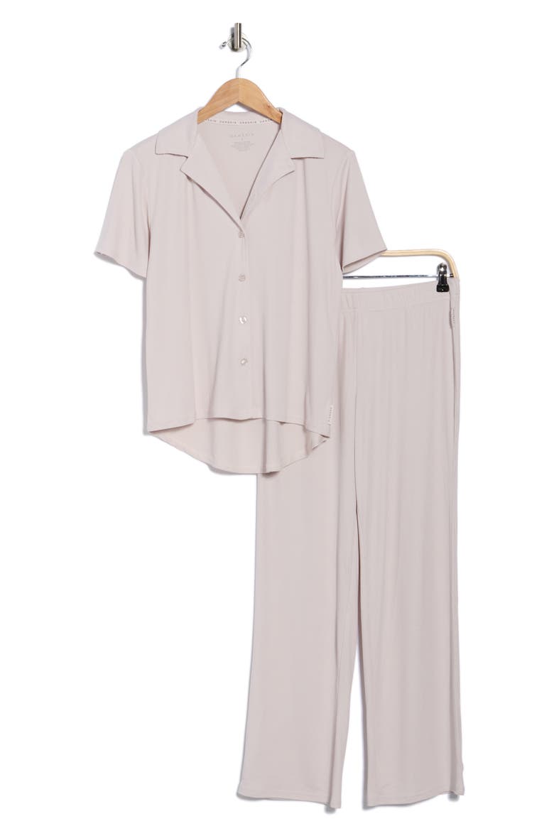 Notch Pant Pajama Set, Alternate, color, SILVER CLOUD