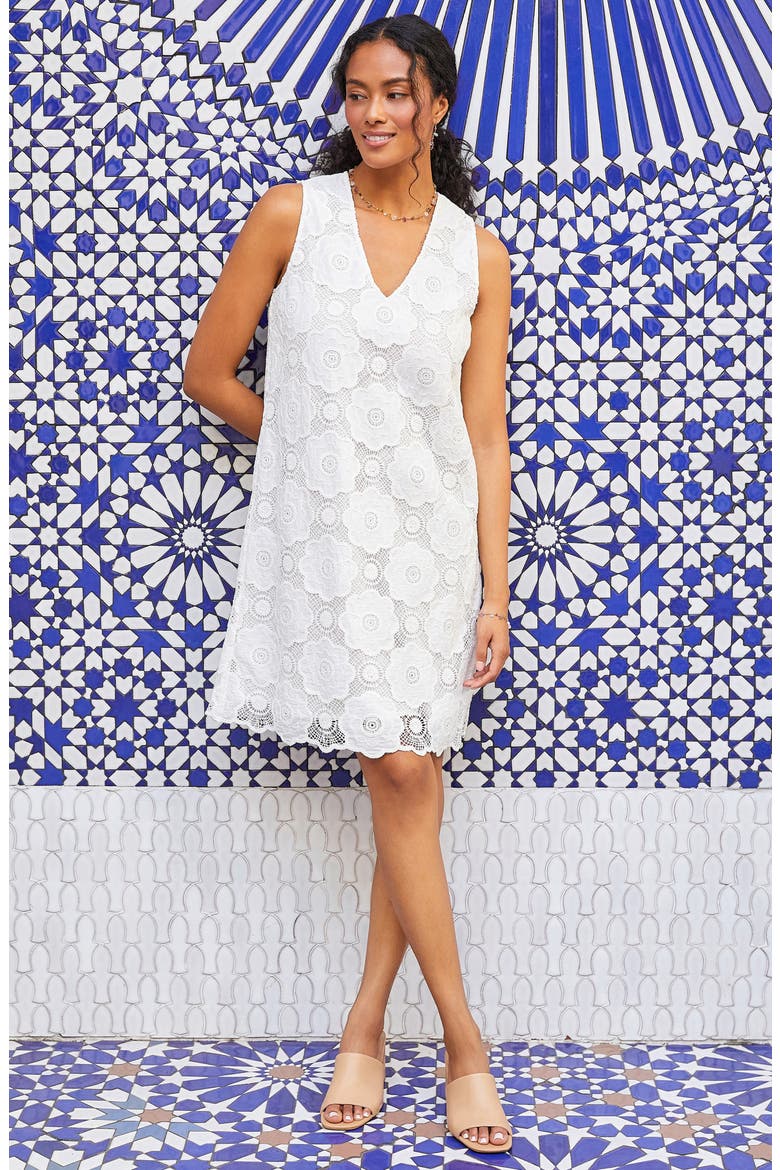 Lace Tank Dress, Alternate, color, OFF WHITE
