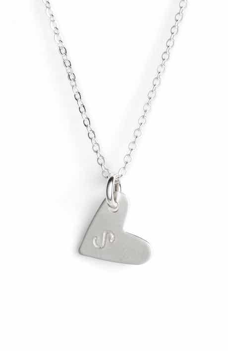 Nashelle Initial Heart Pendant Necklace