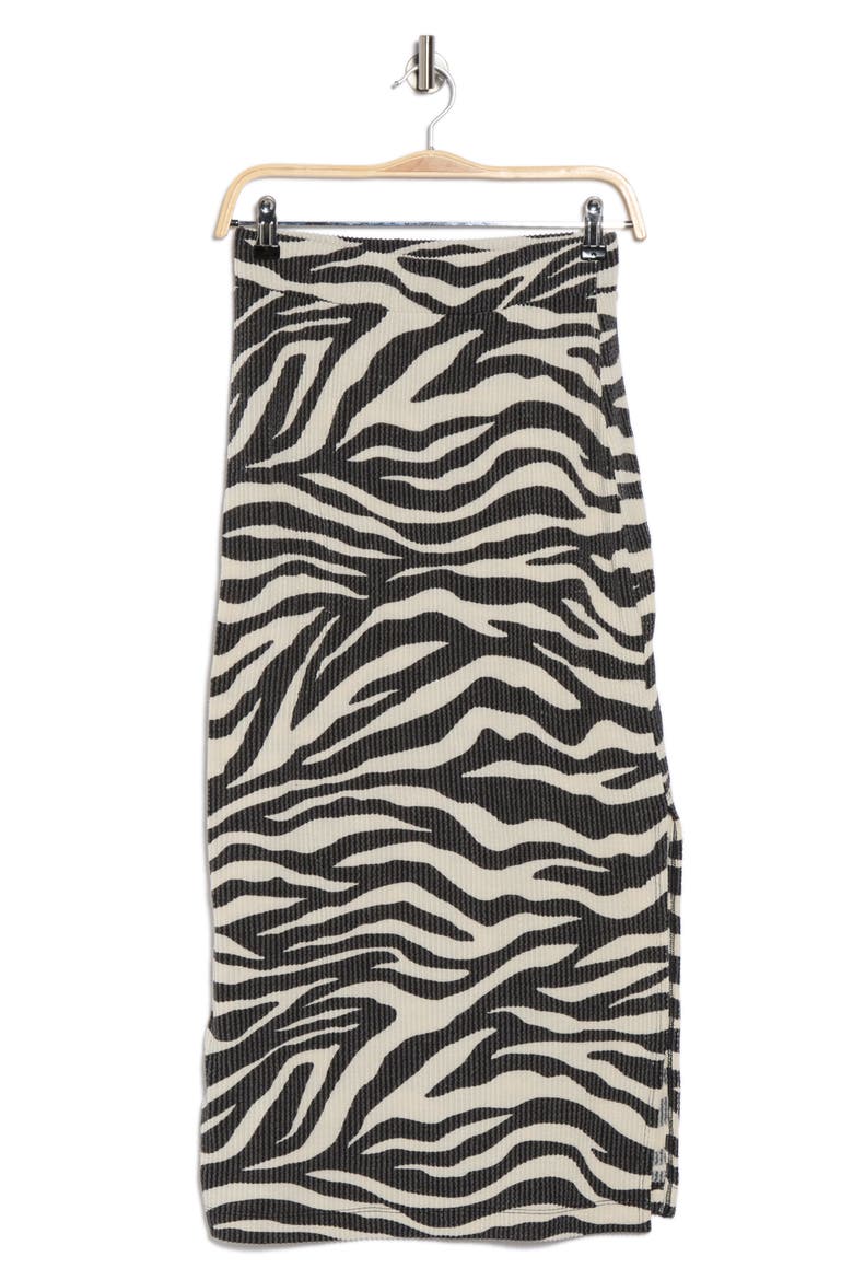 Zebra Rib Knit Skirt, Alternate, color, BLACK MULTI