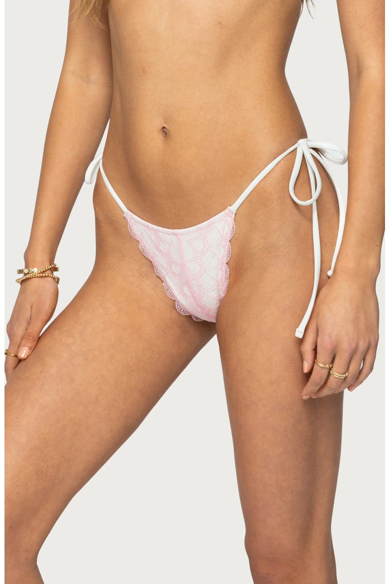 Clayton Side Tie Bikini Bottoms, Alternate, color, PINK