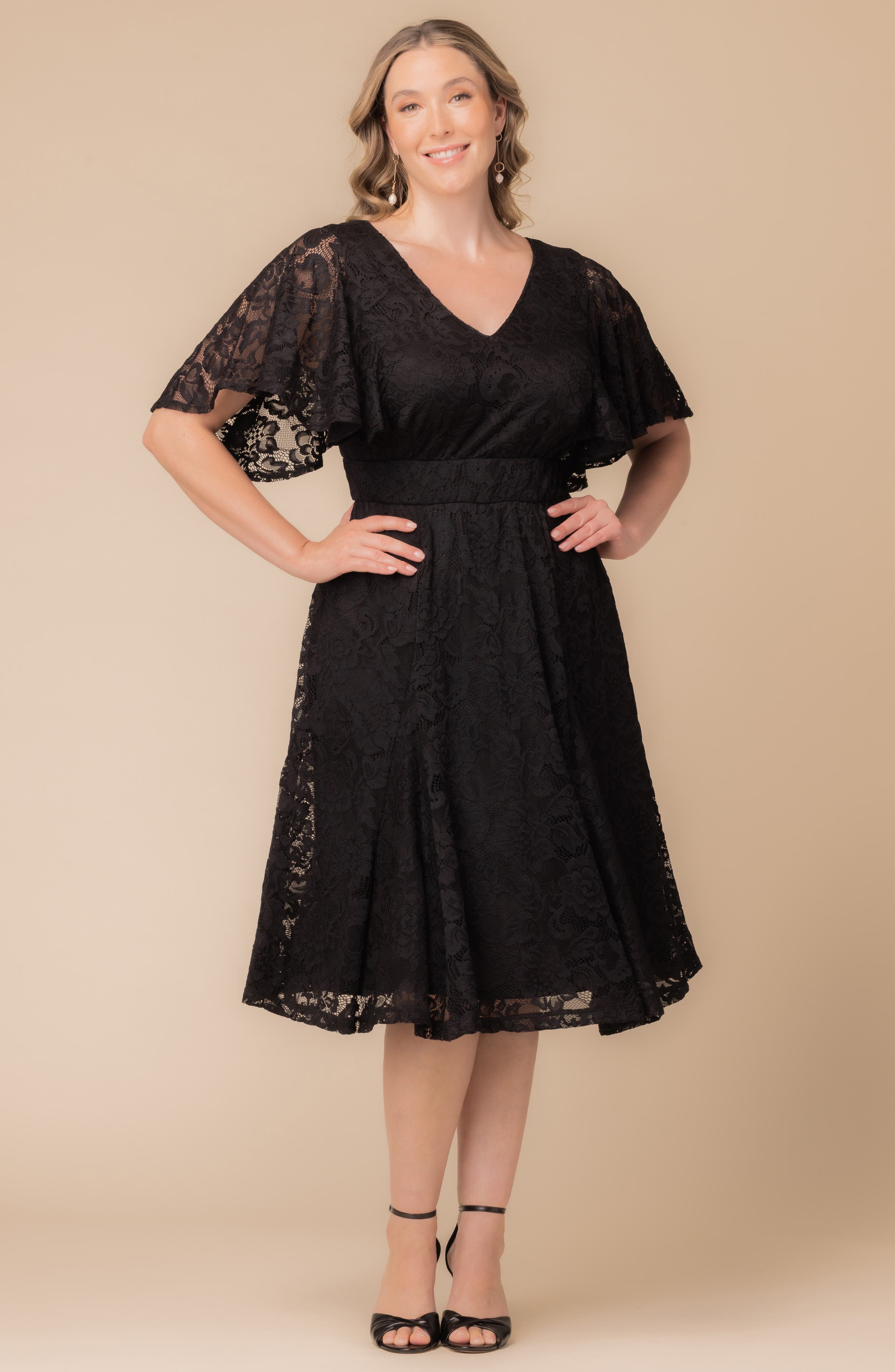 midi lace formal cocktail dress product info and reviews Midi Lace Formal Black Cocktail Dress  The Dress Outlet