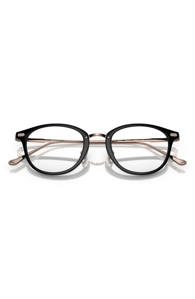 COACH 49mm Phantos Optical Glasses, Alternate, color, Black / Demo Lens