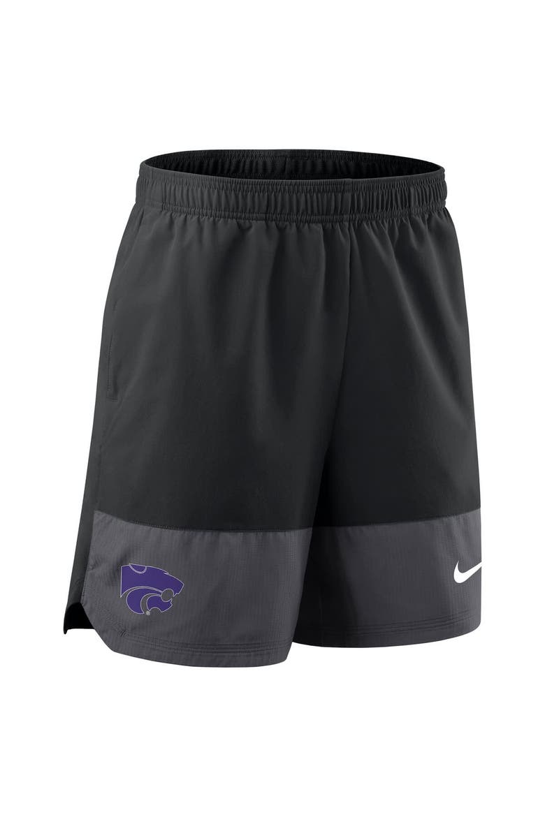 Men's Nike Black Kansas State Wildcats 2025 Sideline Performance Shorts, Alternate, color, Black