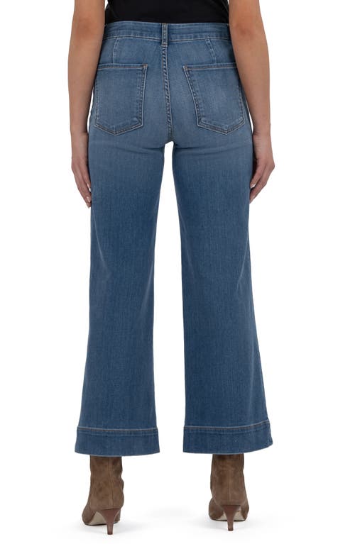 Kut From The Kloth Meg High Waist Ankle Wide Leg Jeans In Blue