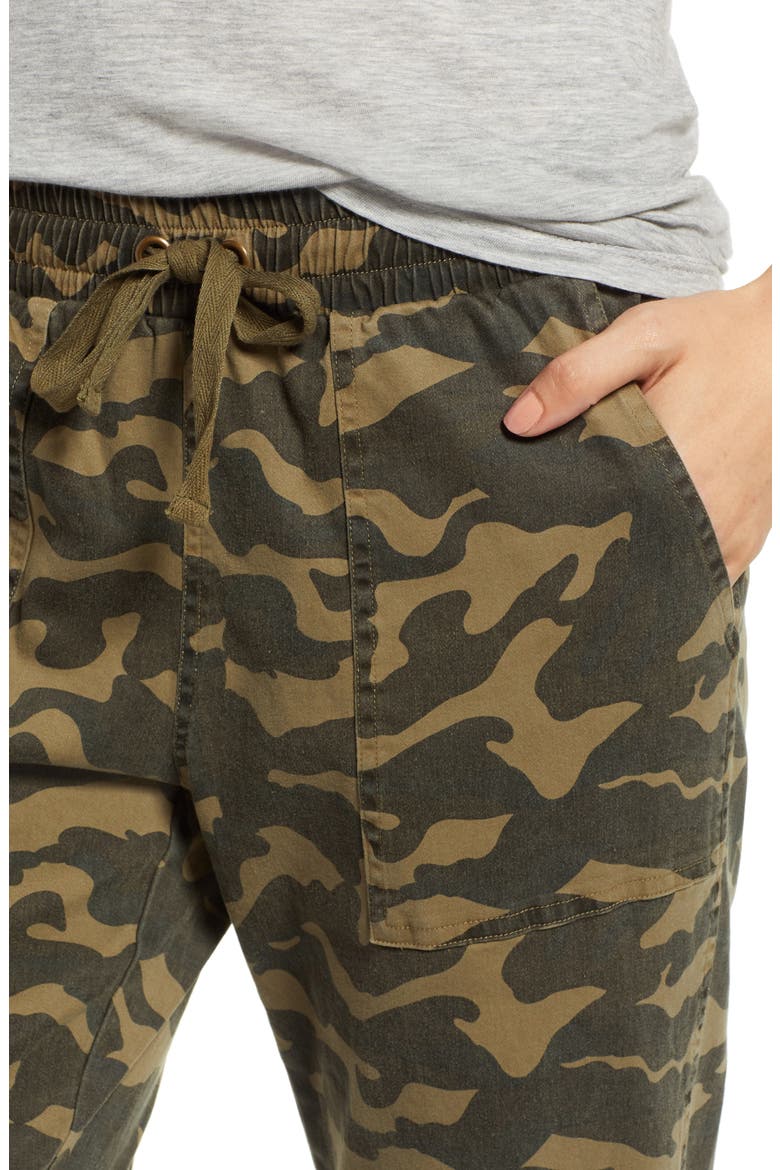 Camo Patch Pocket Jogger Stretch Cotton Pants, Alternate, color, KHAKI CAMO