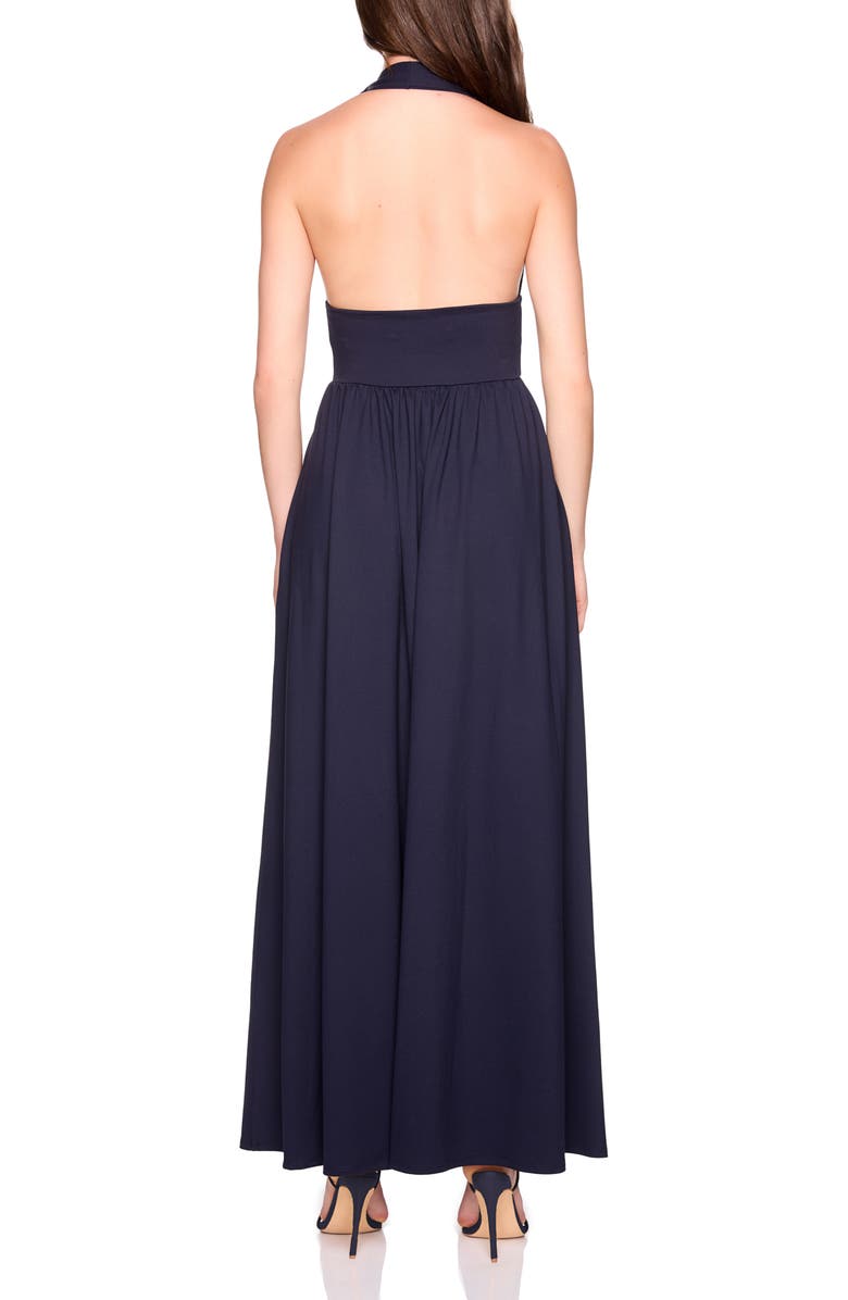 Susana Monaco Halter Neck Maxi Dress, Alternate, color, Midnight