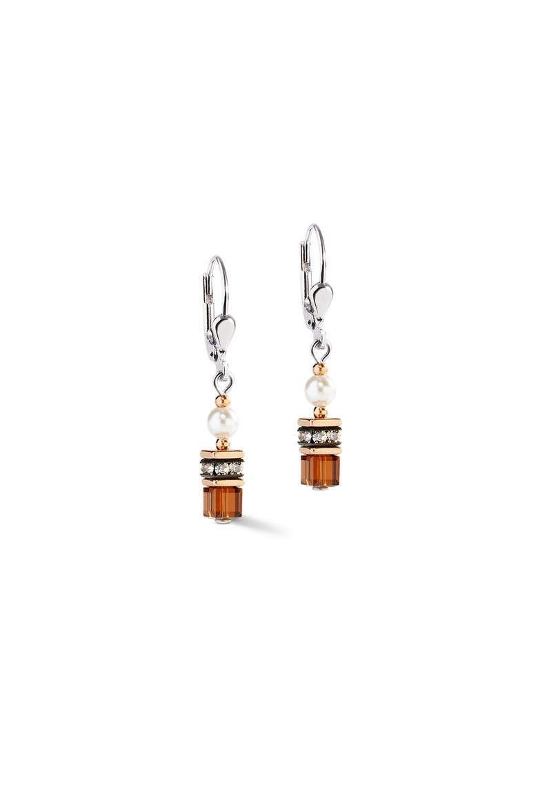 Sparkling Princess Earrings, Alternate, color, Mocha Mousse