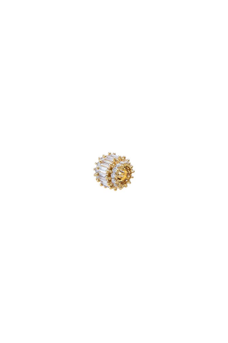Lab Grown Diamond Baguette X Round Rondelle Charm 14K, Alternate, color, 14K Gold