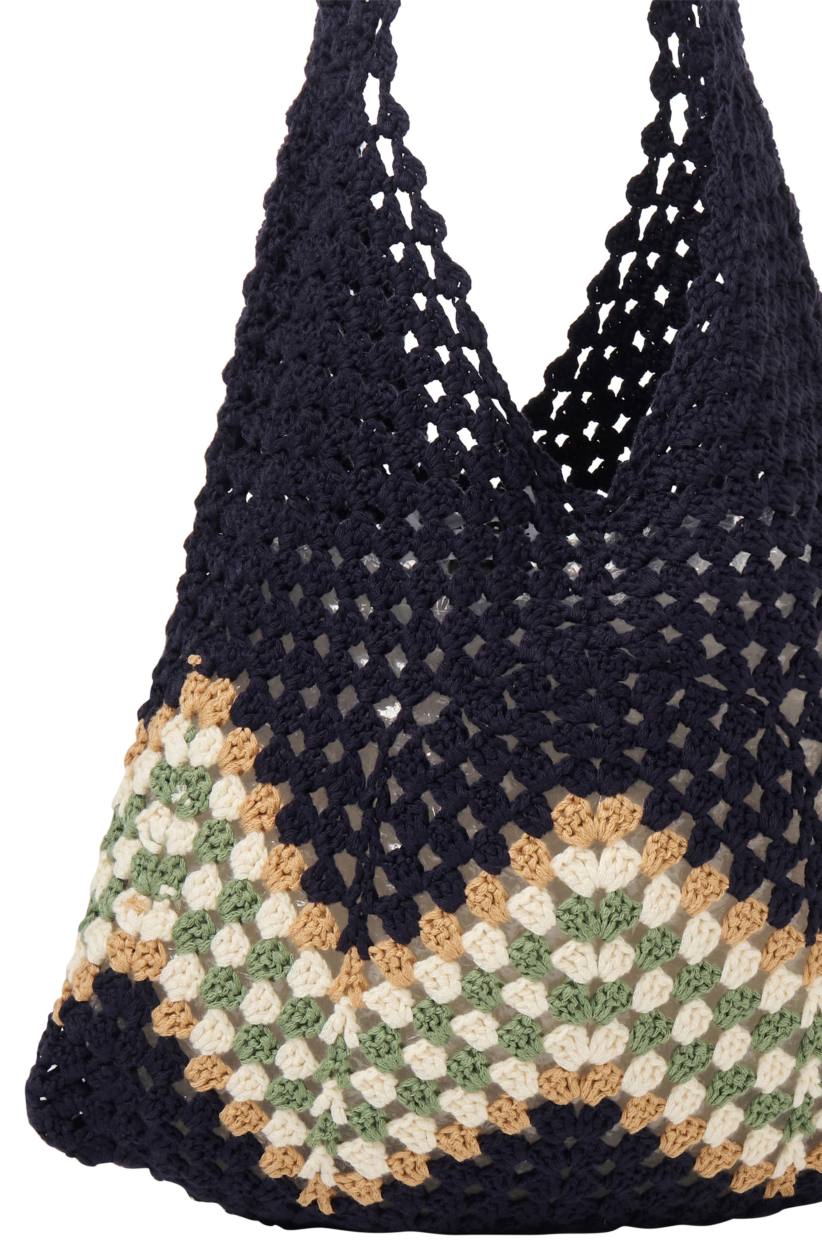 Urban Originals Sandy Woven Tote Bag, Alternate, color, Navy