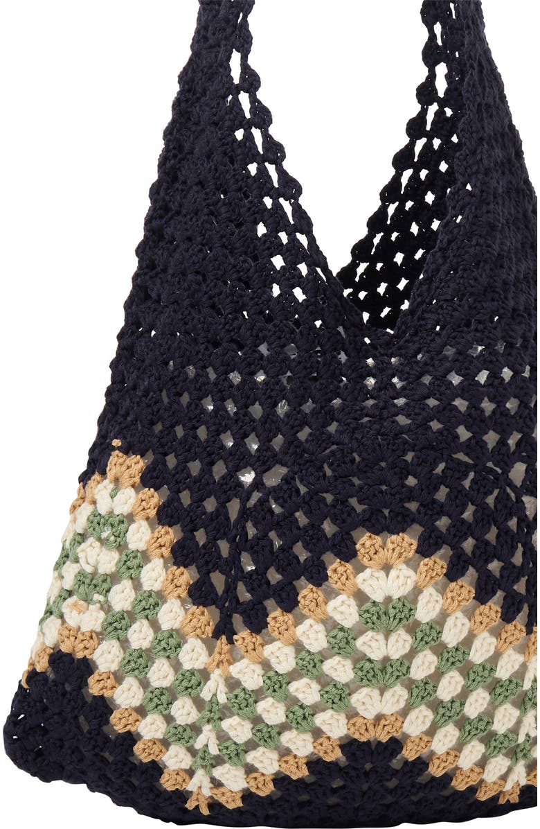 Urban Originals Sandy Woven Tote Bag, Alternate, color, Navy