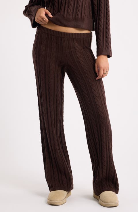 Cable Stitch Sweater Pants