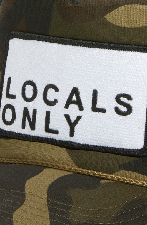 Friday Feelin ' Locals Only Patch Trucker Hat In Camo