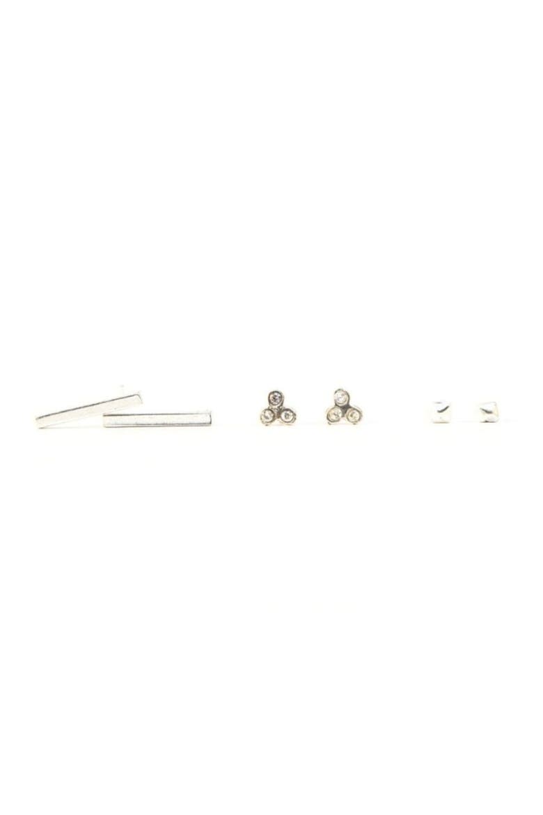 Mini Stud Set, Alternate, color, Brass