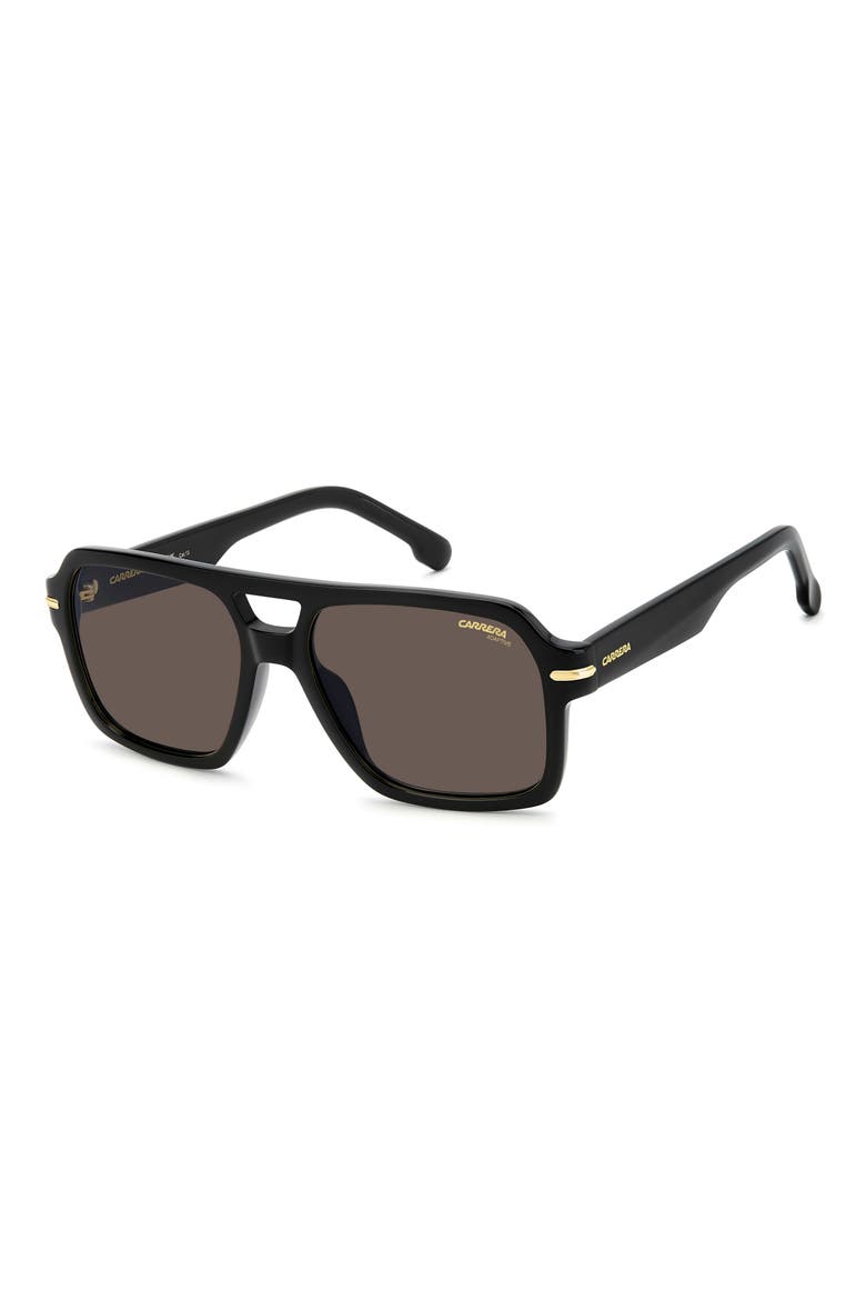 56mm Square Sunglasses, Alternate, color, BLACK/ YELLOW