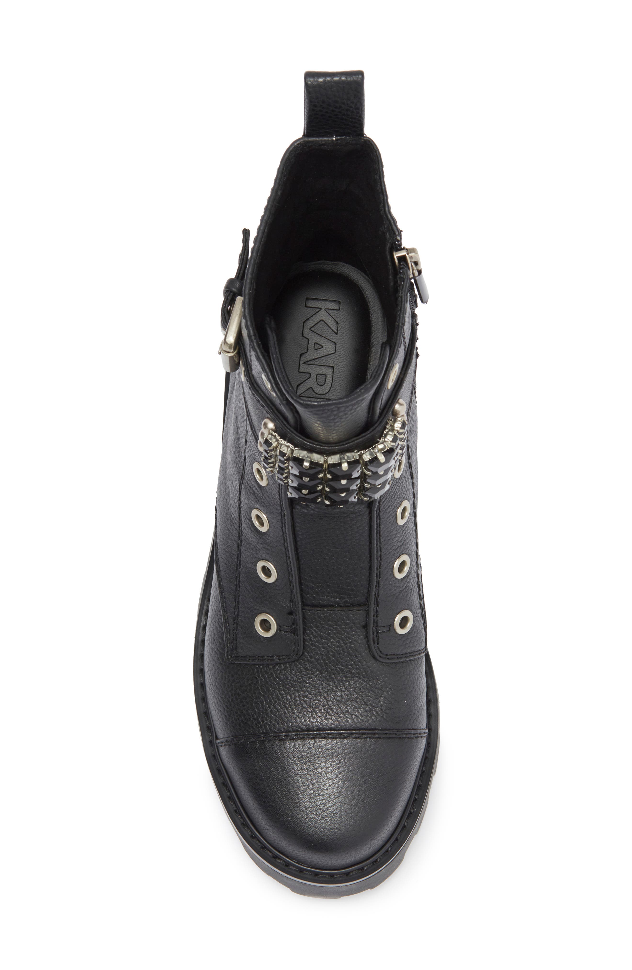 Maeva Lug Sole Bootie, Alternate, color, BLACK