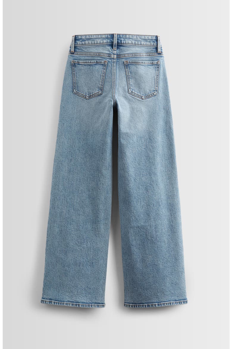 Kids' Stretch Denim Wide Leg Jeans, Alternate, color, LIGHT WASH