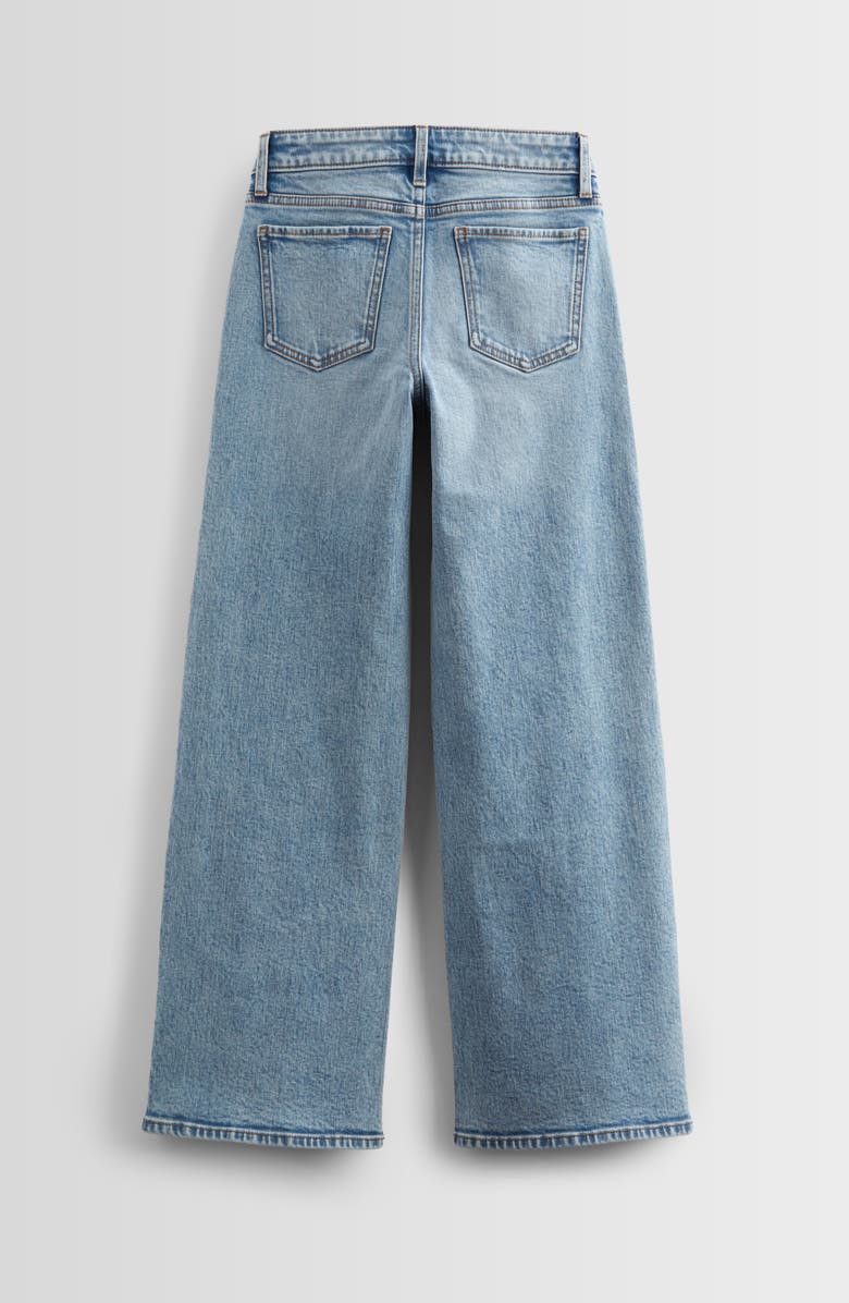 Treasure & Bond Kids' Stretch Denim Wide Leg Jeans, Alternate, color, Light Wash