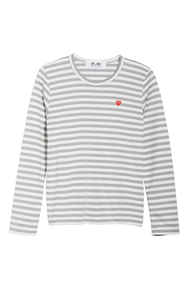 Comme des Garçons PLAY Stripe Long Sleeve T-Shirt, Alternate, color,