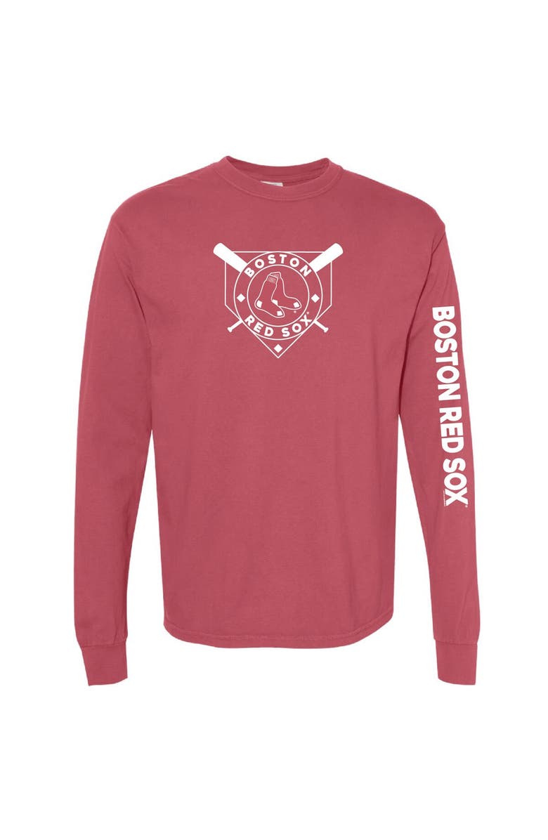 SOFT AS A GRAPE Women's Soft as a Grape Red Boston Red Sox Pigment Dye Long Sleeve T-Shirt, Alternate, color,