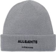 AllSaints Embroidered Logo Cuffed Beanie
