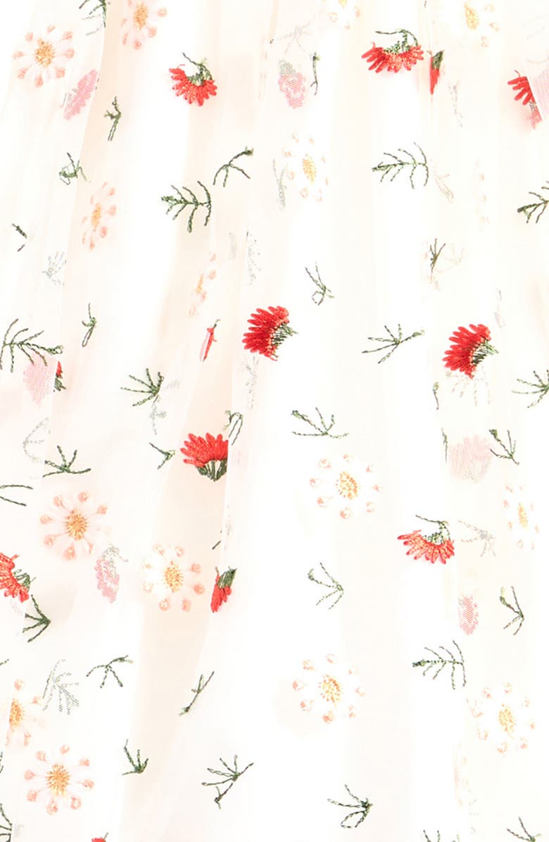 Pippa & Julie Kids' Marni Floral Embroidered Party Dress, Alternate, color, Red Floral