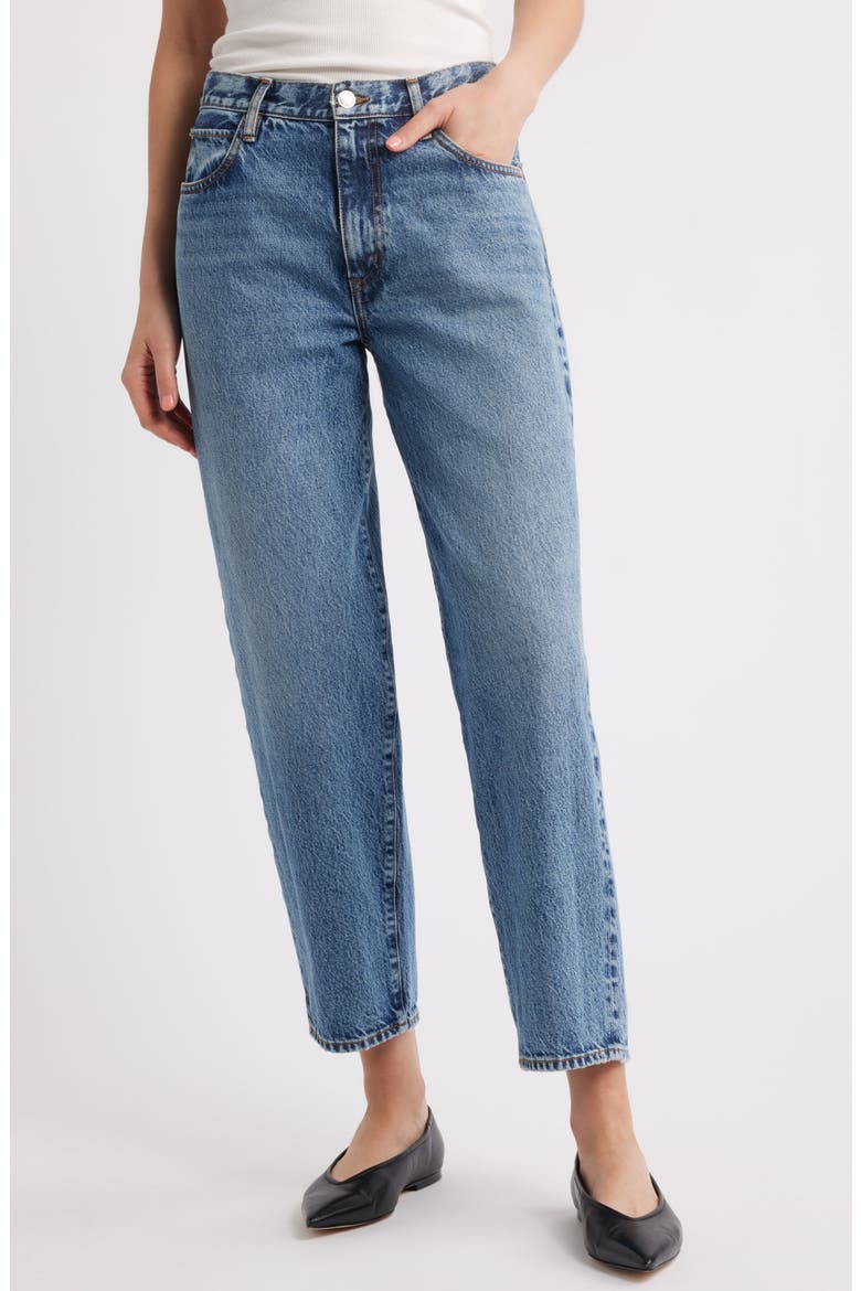 The Candle High Waist Barrel Jeans, Main, color, SEATTLE