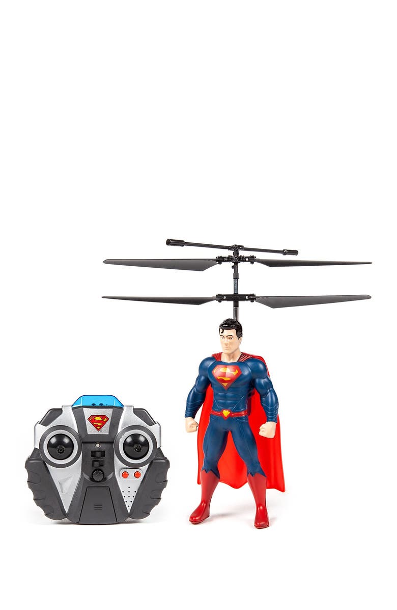 WORLD TECH TOYS Superman 2CH IR Flying Figure Helicopter, Main, color, Red