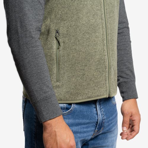 Peter Manning Polartec Fleece Vest In Green